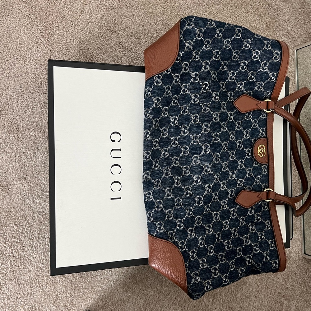 Gucci Blue and Brown Women's Tote